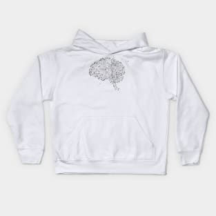 Circuit board brain Kids Hoodie